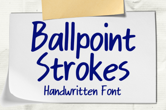 Ballpoint Strokes: A Playful Display Font for Small Business
