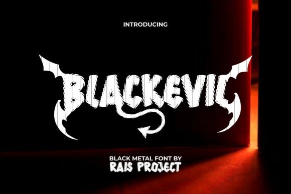 Blackevil Display Font for Gothic Product Labels and Packaging