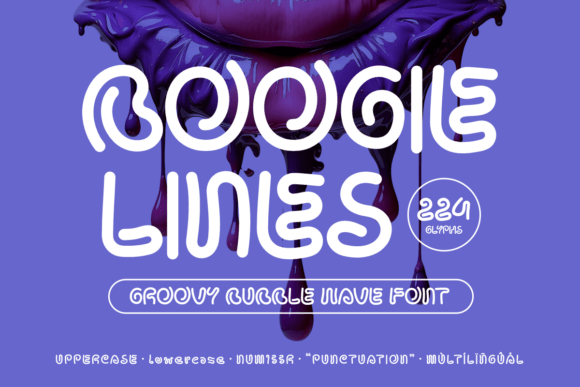 Boogie Lines: A Retro Groovy Font for Small Business Branding