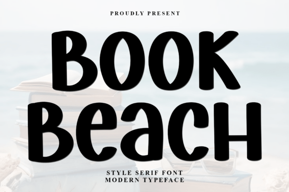 Book Beach Display Font for Holiday Campaign Design