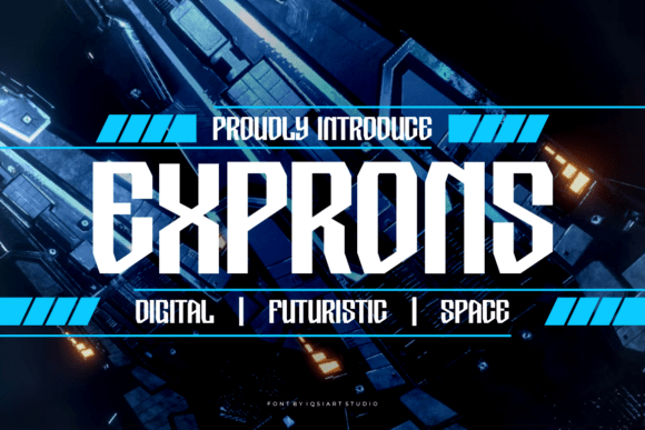 Exprons: A Futuristic Display Font
