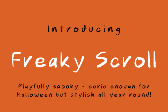 Freaky Scroll Review: A Playful Display Font for Spooky Campaigns