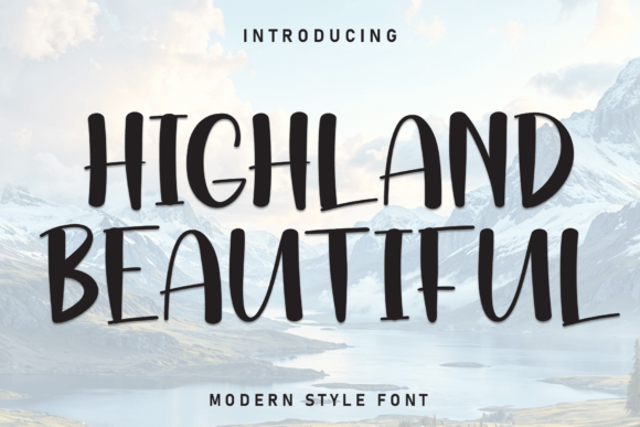 Highland Beautiful: A Display Font for Handmade Product Design