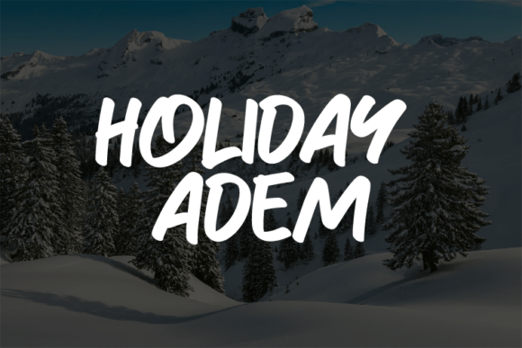 Holiday Adem: A Bold Display Font for Editorial Design and Seasonal Projects