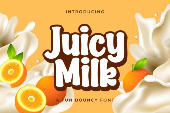 Juicy Milk Display Font for Cheerful Branding Projects