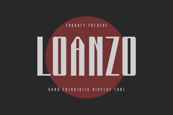 Loanzo Display Font for Handmade Product Labels and Branding