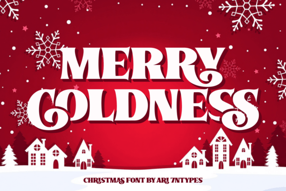 Merry Coldness: A Bold Christmas Display Font for Festive Campaigns