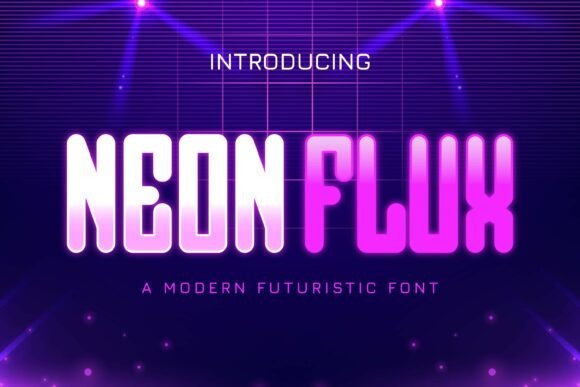 Neon Flux Font for Handmade Products and Digital Designs