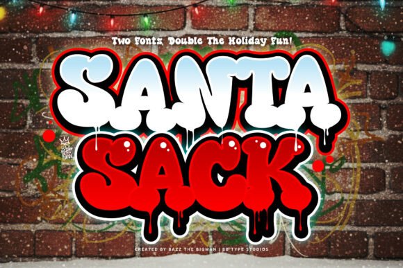Santa Sack Display Font for Holiday Branding and Packaging Design