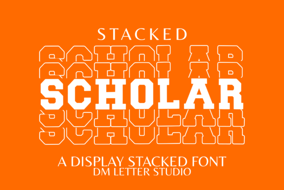 Scholar Stacked Font for Bold Branding