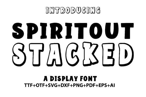 Spiritout Stacked Font