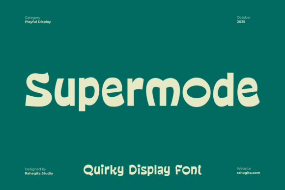 Supermode: A Playful Display Typeface for Small Business Branding